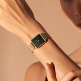 Rosefield • QBMG-Q06 • Boxy Black Gold Mesh
