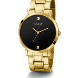Guess - U1315G2 - Montre analogique dorée et diamants noirs
