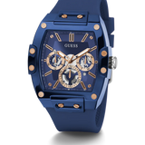 Guess- GW0203G7 - Montre pour homme avec boîtier bleu en silicone bleu