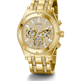 Guess • GW0261G2 • Gold-Tone Rhinestone Multifunction Watch
