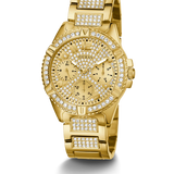 Guess - U1156L2 - Montre multifonction dorée à strass