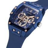 Guess- GW0203G7 - Montre pour homme avec boîtier bleu en silicone bleu