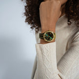 Guess • GW0033L8 • Gold-Tone and Green Analog Watch