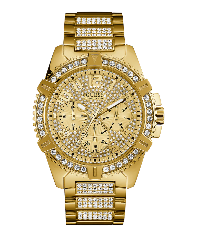 Guess - U0799G2 - Gold-Tone Montres Time Watch Multifunction Big Watches –