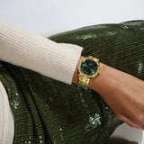 Guess • GW0033L8 • Gold-Tone and Green Analog Watch