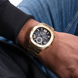 Guess - GW0572G2-Montre multifonction dorée et noire