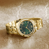 Guess • GW0033L8 • Gold-Tone and Green Analog Watch