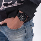 Guess - GW0203G3 - Montre multifonction noire et argentée
