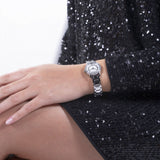 Guess - GW0468L1-Montre analogique argentée avec cristaux