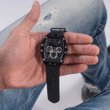 Guess - GW0203G3 - Montre multifonction noire et argentée