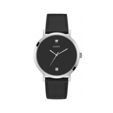 Guess - GW0009G1 - Montre En Cuir Argenté Et Noir