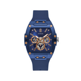 Guess- GW0203G7 - Montre pour homme avec boîtier bleu en silicone bleu