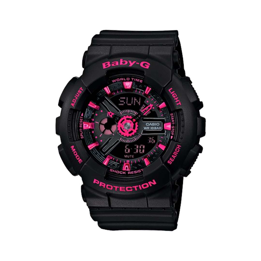 Baby g watch black womens hot sale