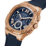 Guess • GW0571G2 • Navy Rose Gold Tone Multi-function Watch