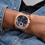 Guess • GW0571G2 • Navy Rose Gold Tone Multi-function Watch