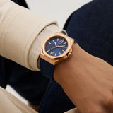Guess • GW0850G3 • Blue Rose Gold Tone Analog Men's Watch