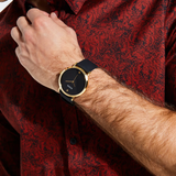 Guess • U1264G1 • Black and Gold-Tone Analog Watch