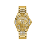 Guess - U1156L2 - Montre multifonction dorée à strass