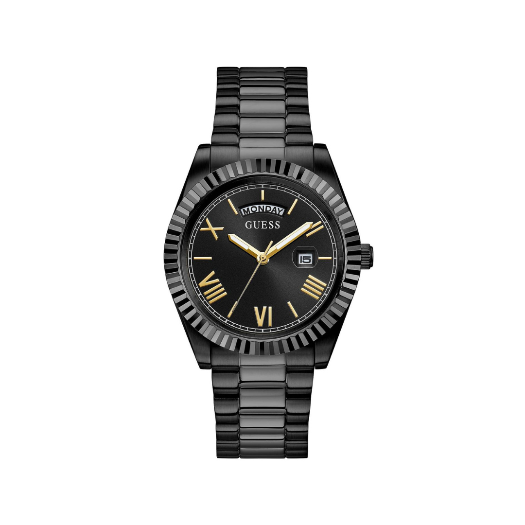 GUESS Connoisseur Black Analog Watch Black One Size