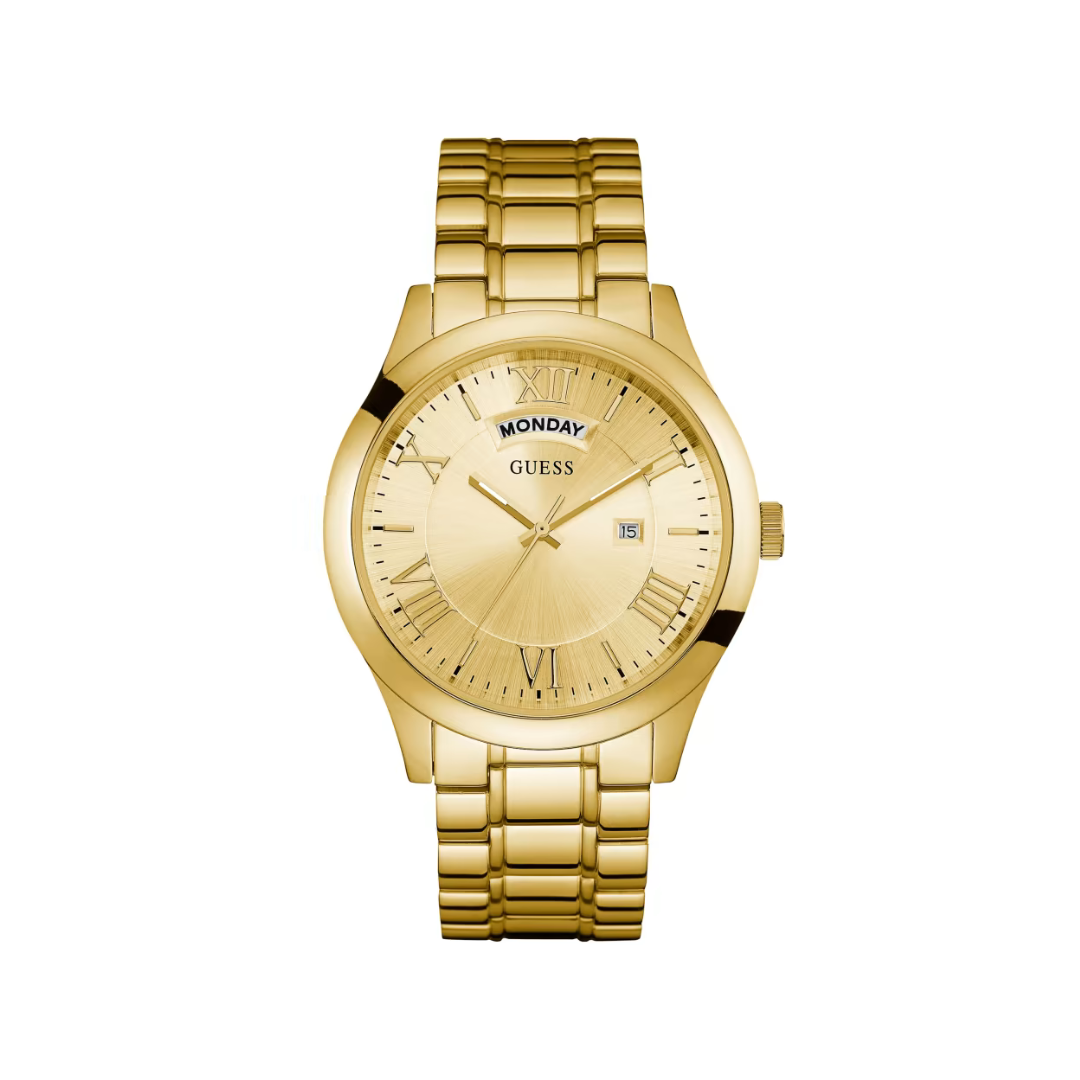 Guess U0791G2 Gold Tone Classic Multifunction Watch Montres Big Time Watches