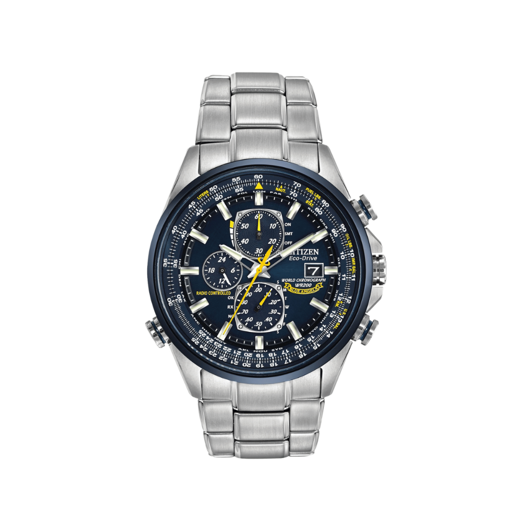 Citizen Eco Drive Blue Angels Chronograph Mens Watch AT8020 54L