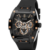Guess • GW0203G8 • Rose Gold-Tone and Black Silicone Multifunction Watch