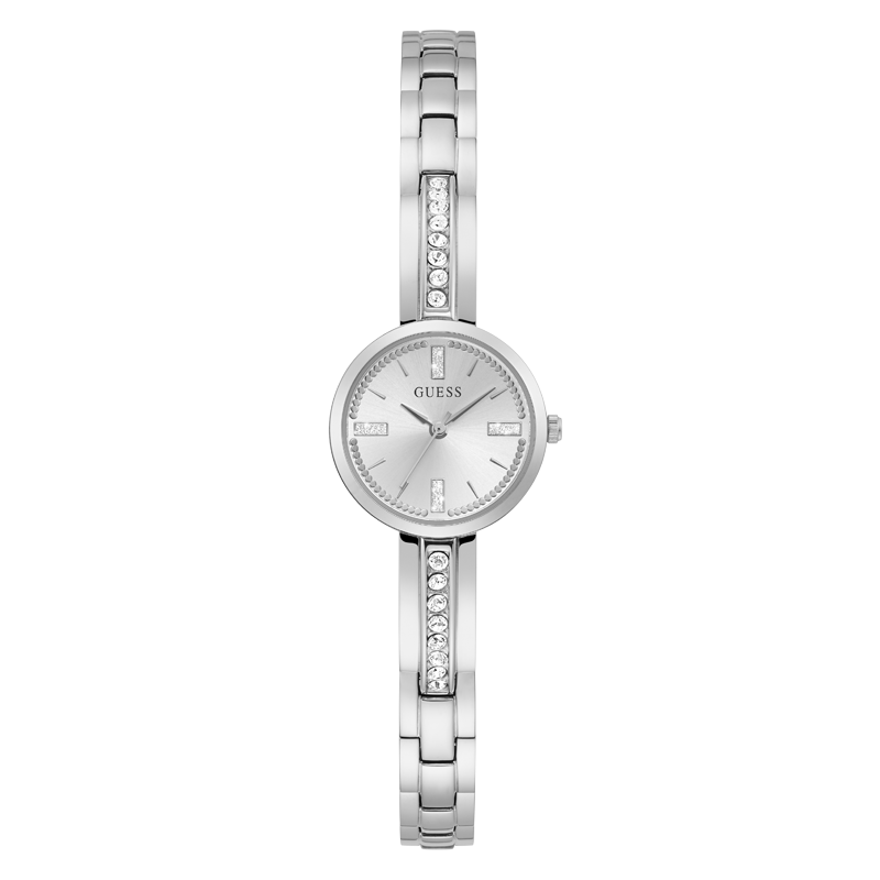 Silver tone watch sale