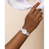Rosefield- OWLLS-OV06- Montre Femme Ovale Perle Argent Lilas