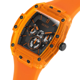 Guess - GW0203G10-Montre multifonction orange plastique et silicone