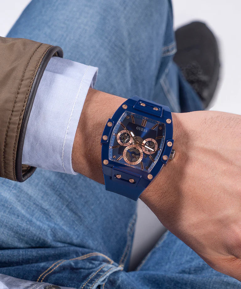 Guess watch blue discount