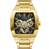 Guess - GW0456G1 - Black and Gold-Tone Square Multifunction Watch