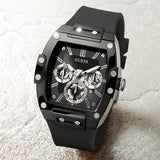 Guess - GW0203G3 -Black And Silver-Tone Multifunction Watch