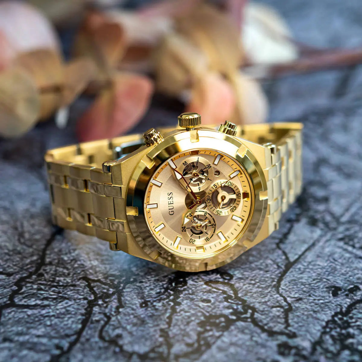 Guess - GW0260G4 - Gold-Tone Multifunction Watch – Montres Big Time Watches