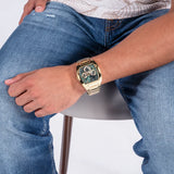 Guess - GW0456G3 - Gold-Tone and Green Multifunction Watch