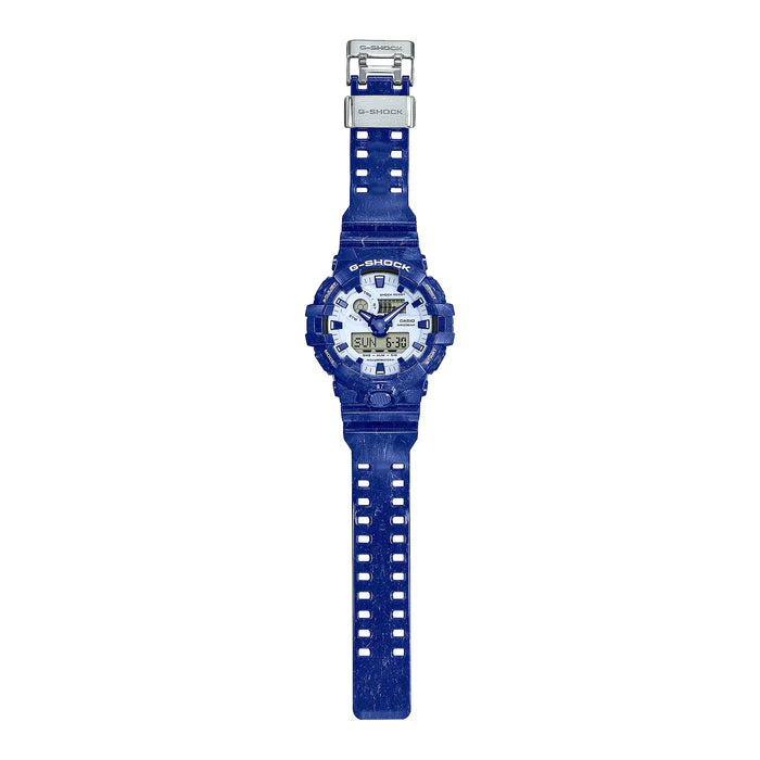 G-Shock GA700BWP-2A Blue Porcelain Watch