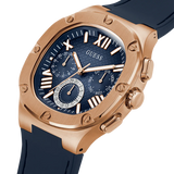 Guess - GW0571G2 - Navy Rose Gold Tone Multi-function Watch