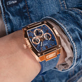 Guess • GW0786G2 • Blue Rose Gold Tone Multi-function Watch