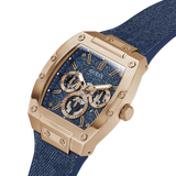 Guess • GW0786G2 • Blue Rose Gold Tone Multi-function Watch