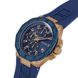 Guess • GW0803G2 • Blue Rose Gold Tone Multi-function Men's Watch