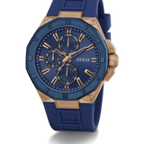 Guess • GW0803G2 • Blue Rose Gold Tone Multi-function Men's Watch