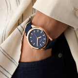 Guess • GW0846G2 • Navy Rose Gold Tone Analog Men's Watch