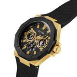 Guess • GW0853G2• Black Gold Tone Multi-function Men's Watch