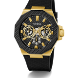 Guess • GW0853G2• Black Gold Tone Multi-function Men's Watch