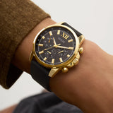 Guess • GW0913G2 • Black Gold Tone Multi-function Men's Watch