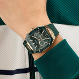 Guess • GW0956G6 • Green Rose Gold Tone Multi-function Men's Watch