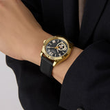 Guess • GW0985G2 • Black Gold Tone Automatic Men's Watch