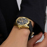 Guess • GW0985G2 • Black Gold Tone Automatic Men's Watch