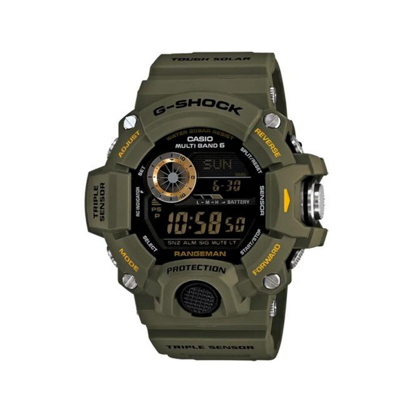 RANGEMAN SHOCK G Mens Casio GW-9400腕時計 RANGEMAN G-SHOCK TRIPLE Solar Sport Digital SENSOR 時計