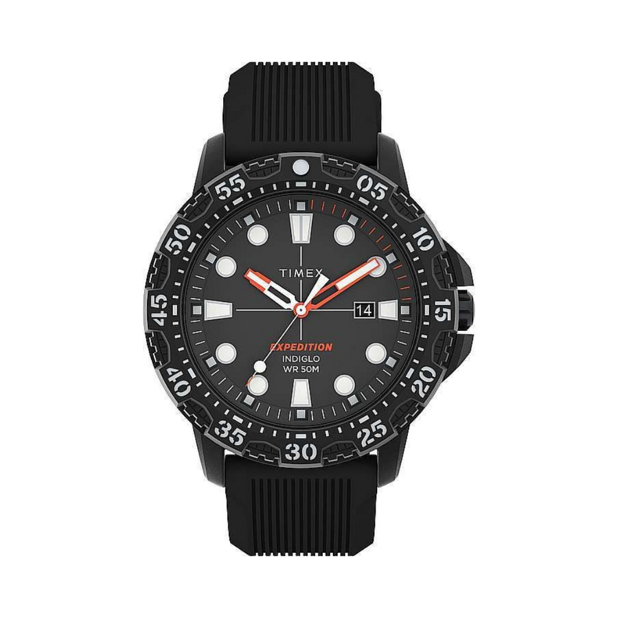 Timex Relógio masculino Expedition Gallatin de 44 mm, Preto/verde