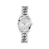 Guess - GW0546L1-Montre analogique à chaîne en cristal argenté